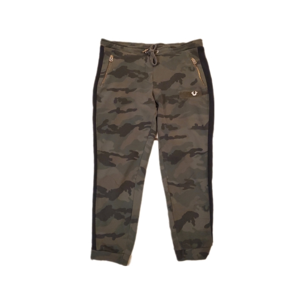Japanese Brand x True‎ Religion Men's Green Camo Jogger Pants Medium